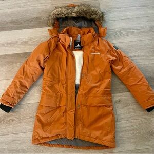 Kids Orange Parka Jacket